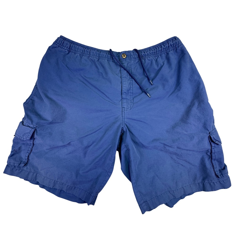 Worldwide Sportsman Shorts Men's Size XL Blue Cargo Elastic Waist Gorpcore